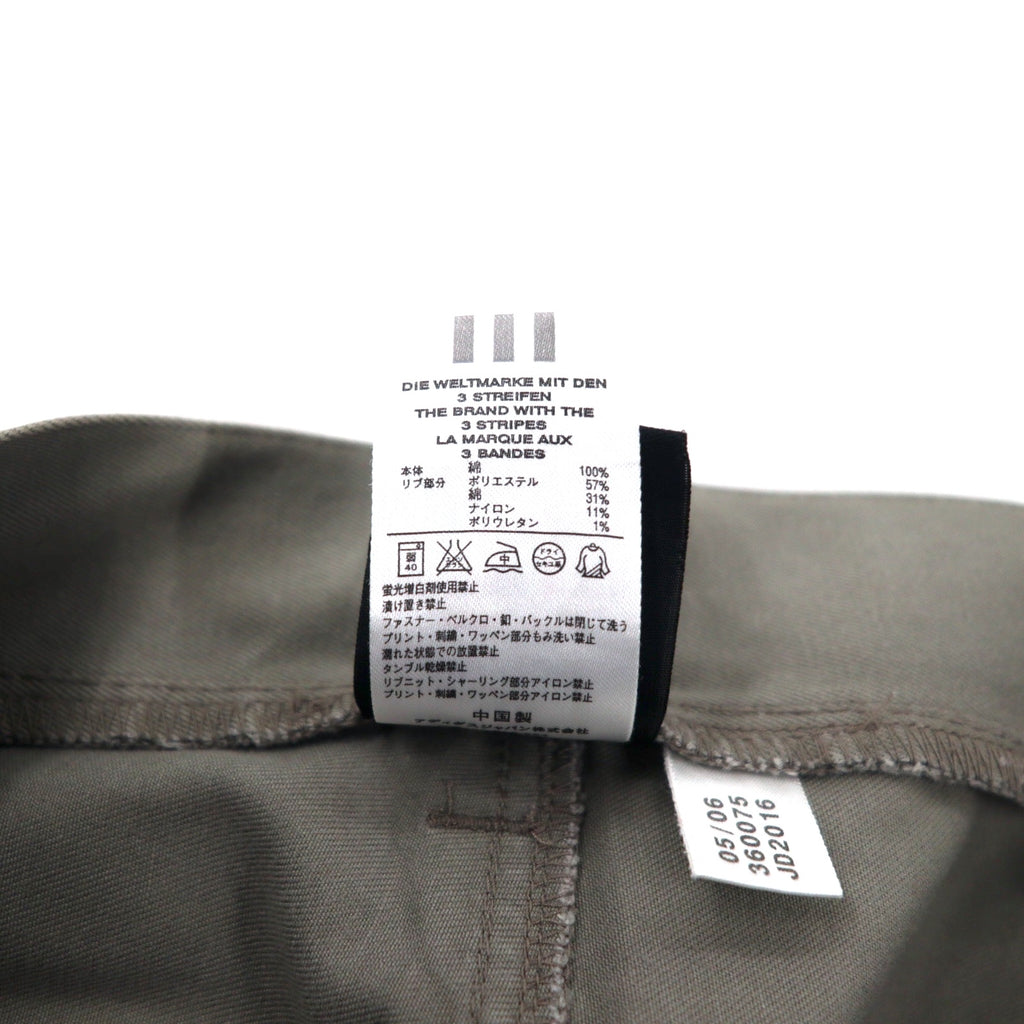 adidas 00年代 ダブルニー ダック  ワークパンツ O グレー コットン 3ストライプス