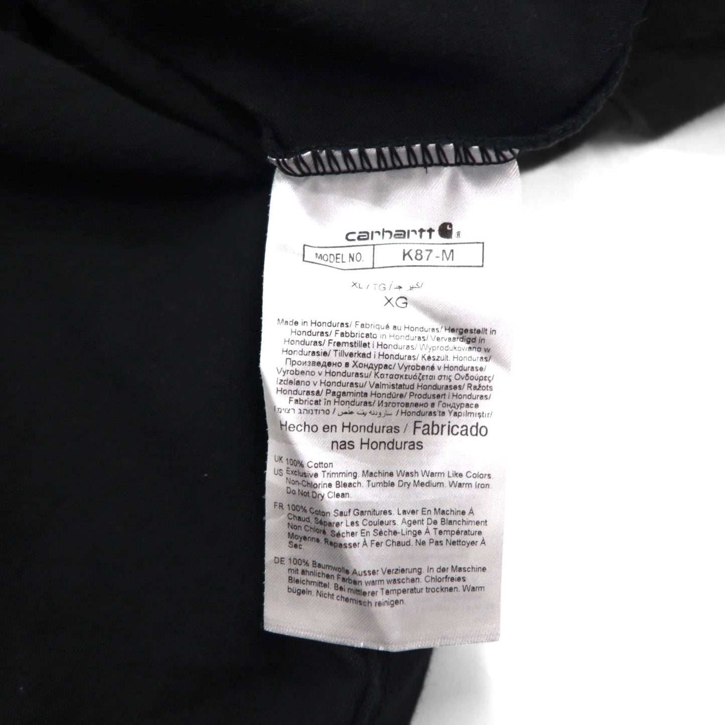 carhartt ルーズフィット ポケット Tシャツ ポケTee XL LOOSE FIT ブラック コットン ホンジュラス製