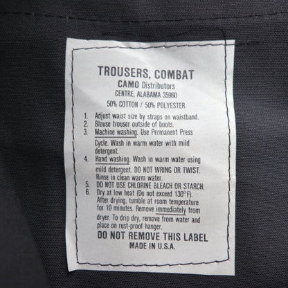 US ARMY Combat Trousers, Ripstop Cargo Pants, Size M, Black, Military Style, 8415-01-084-1713