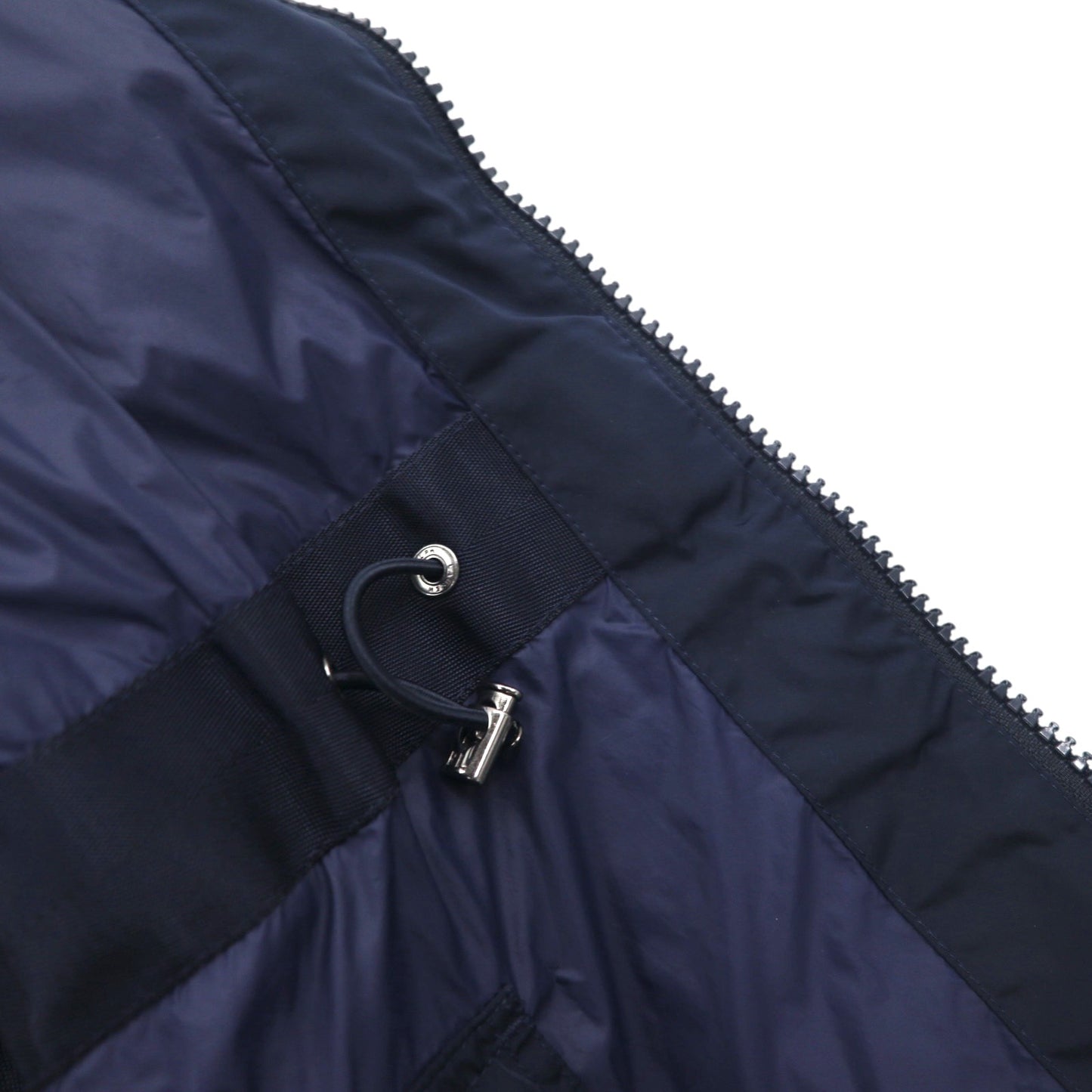 Polo Ralph Lauren ミリタリー M-65 フィールドジャケット M ネイビー ドローコード フード収納 ダブルジップ