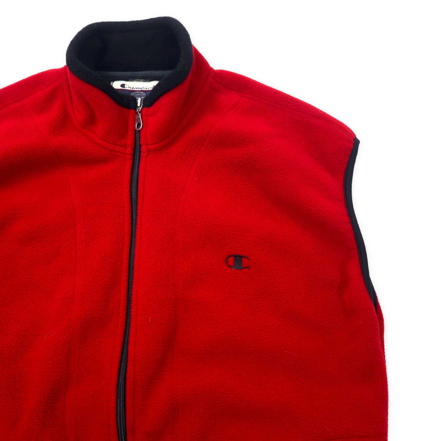 Champion 90's FLEECE VEST L Red Polyester Scriptrogo One Point