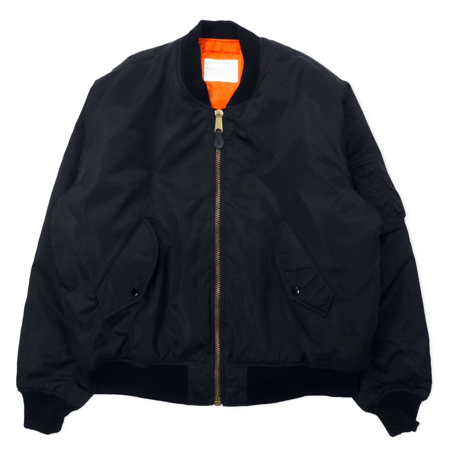 US AIR FORCE Reversible MA-1 Flight Jacket LL Black Orange Nylon  MIL-J-82790J USAF PHANTOM MILITARY – 日本然リトテ