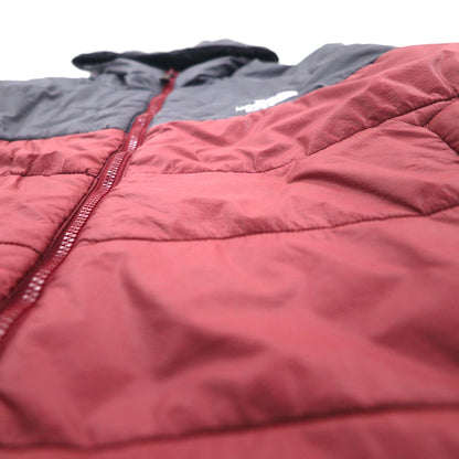 THE NORTH FACE プリマロフト PRIMALOFT 中綿 ジャケット フーディー L グレー ボルドー バイカラー ナイロン