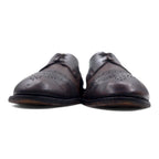 JOHNSTON &amp; MURPHY Italian medallion semi-brogue dress shoes, 28cm, brown leather, CELLINI 3182