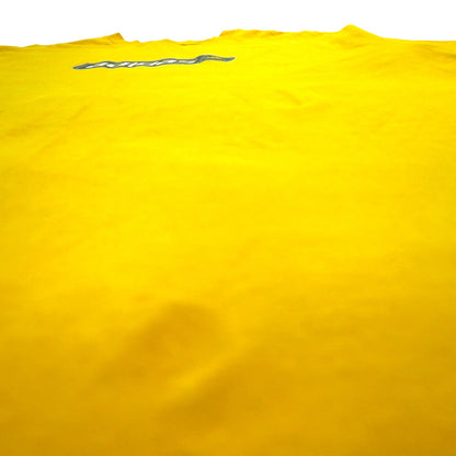 adidas カナダ製 00年代 3ストライプ ロゴプリント Tシャツ XL イエロー コットン