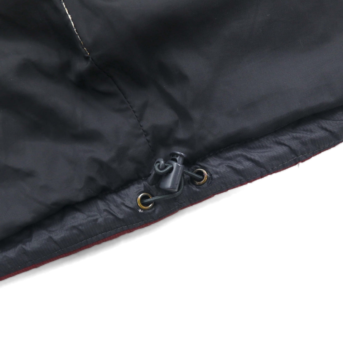 THE NORTH FACE Primaloft Padded Hoodie Jacket, Size L, Gray/Bordeaux Two-Tone Nylon