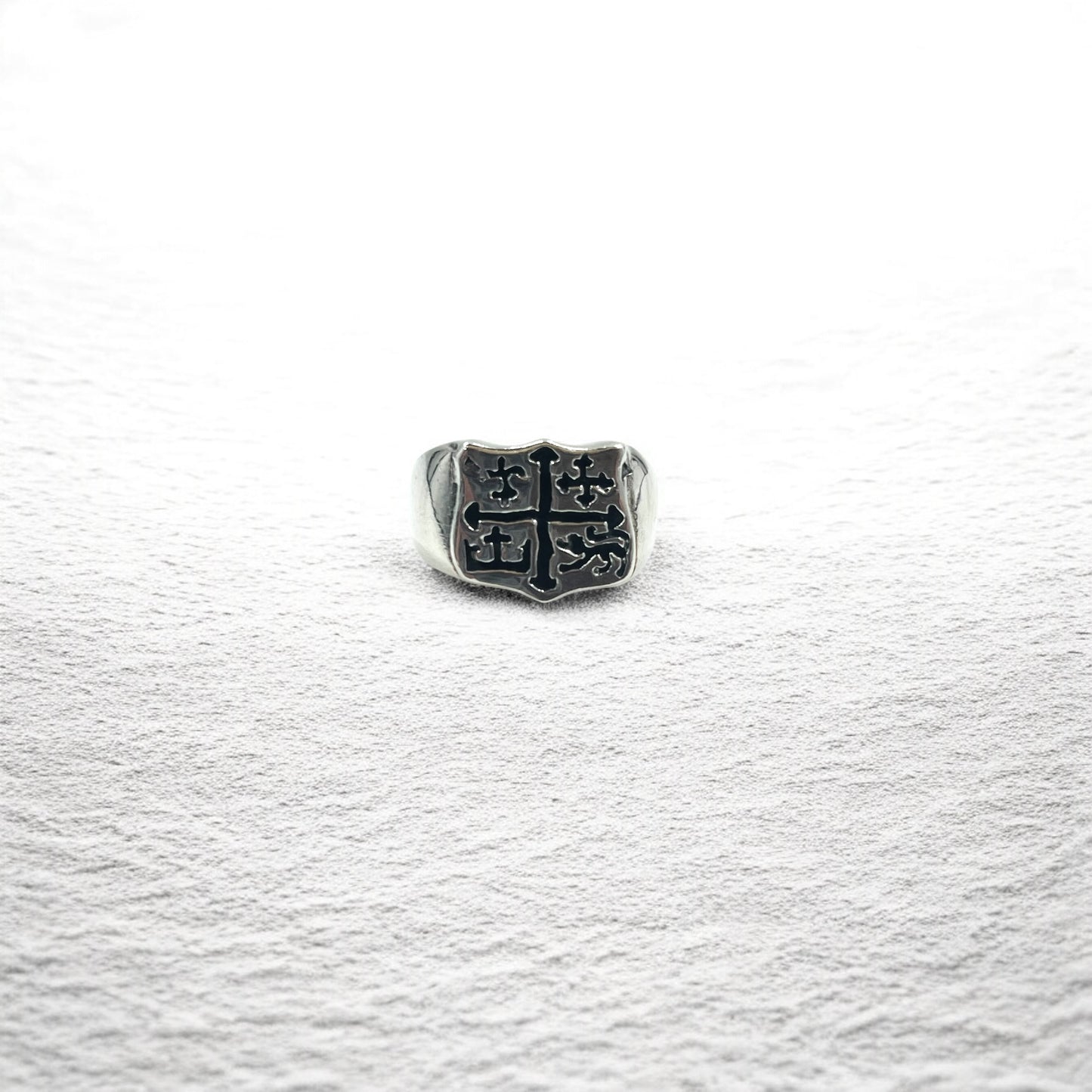 Vintage Silver Emblem Ring 騎士団 クロス シールド エンブレム リング 指輪 20号 シルバー 925 ゴシック