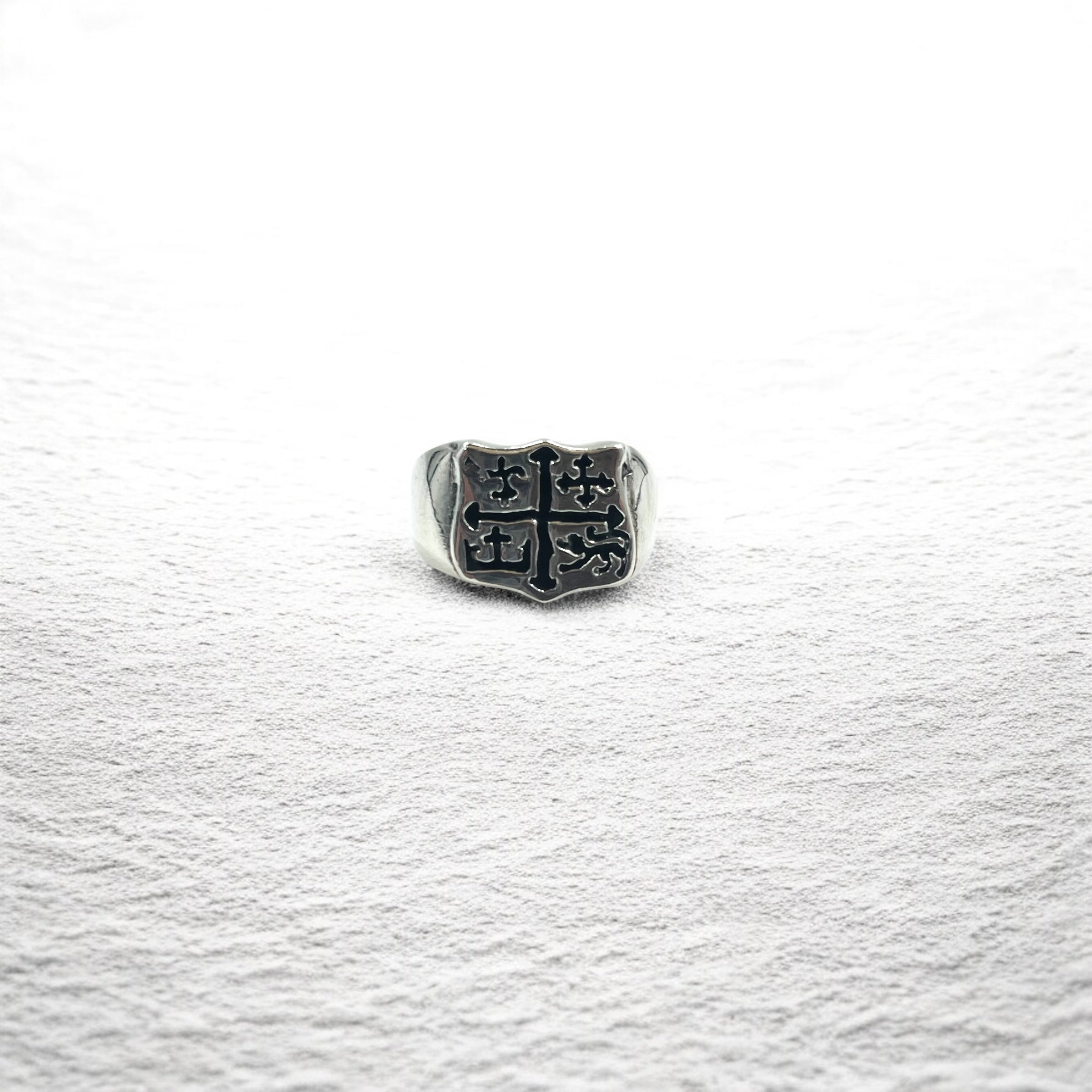 Vintage Silver Emblem Ring 騎士団 クロス シールド エンブレム リング 指輪 20号 シルバー 925 ゴシック