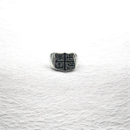 Vintage Silver Emblem Ring 騎士団 クロス シールド エンブレム リング 指輪 20号 シルバー 925 ゴシック