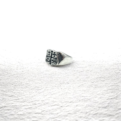 Vintage Silver Emblem Ring 騎士団 クロス シールド エンブレム リング 指輪 20号 シルバー 925 ゴシック