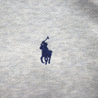 Polo Ralph Lauren Reverse Weave Zip Hoodie, Large, Gray Embroidery, Small Pony, Thermal Lining, Front Pocket