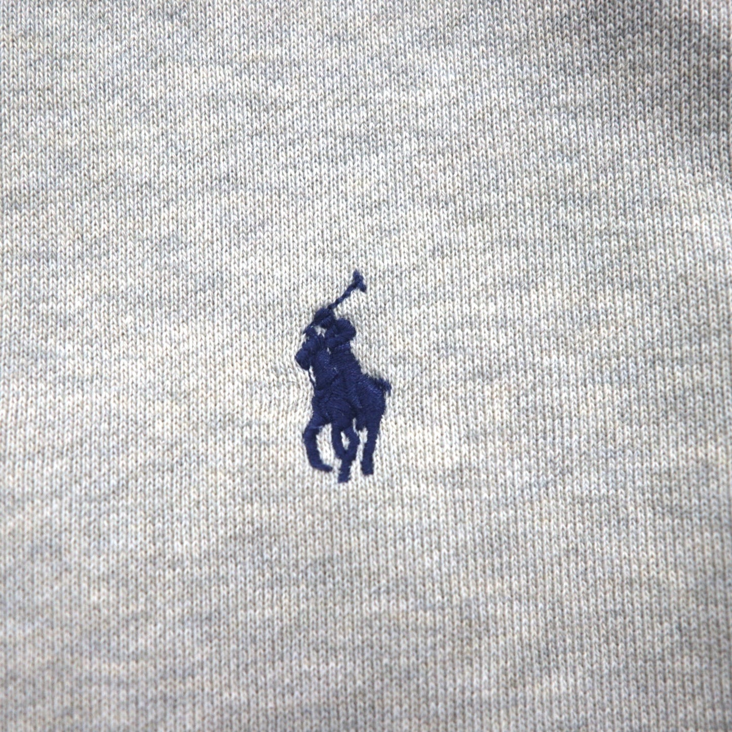 Polo Ralph Lauren リバースウィーブ ジップパーカー L グレー 刺繍 スモールポニー 裏地 サーマル フロントポケット
