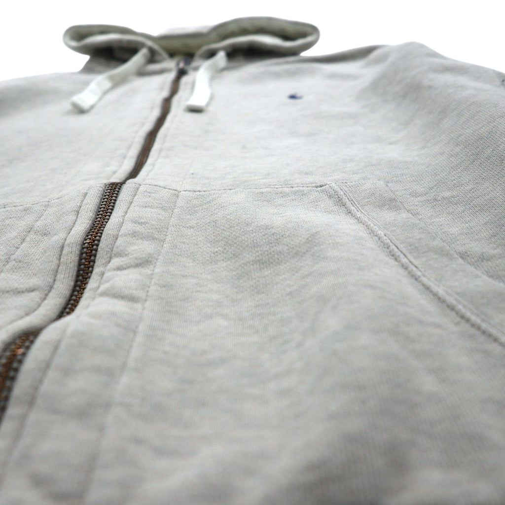 Polo Ralph Lauren Reverse Weave Zip Hoodie, Large, Gray Embroidery, Small Pony, Thermal Lining, Front Pocket