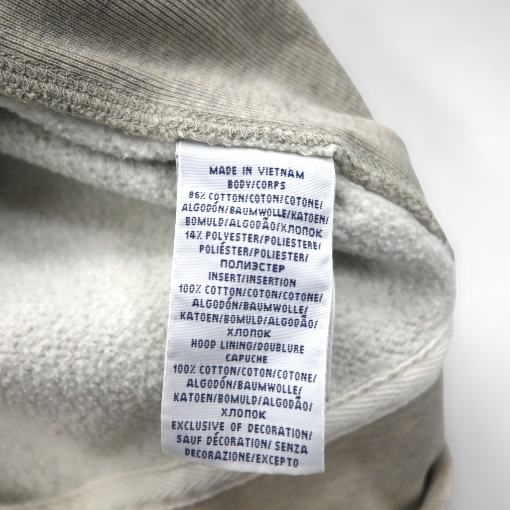 Polo Ralph Lauren Reverse Weave Zip Hoodie, Large, Gray Embroidery, Small Pony, Thermal Lining, Front Pocket