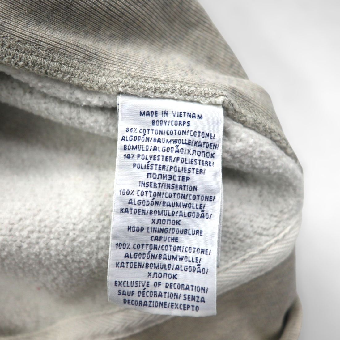 Polo Ralph Lauren Reverse Weave Zip Hoodie, Large, Gray Embroidery, Small Pony, Thermal Lining, Front Pocket
