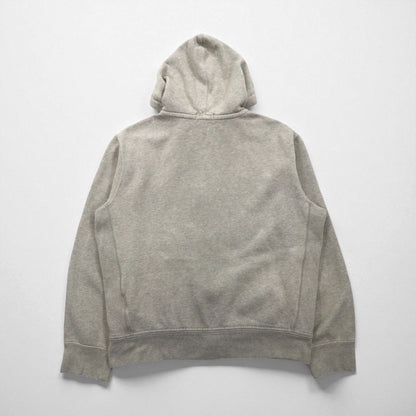 Polo Ralph Lauren リバースウィーブ ジップパーカー L グレー 刺繍 スモールポニー 裏地 サーマル フロントポケット