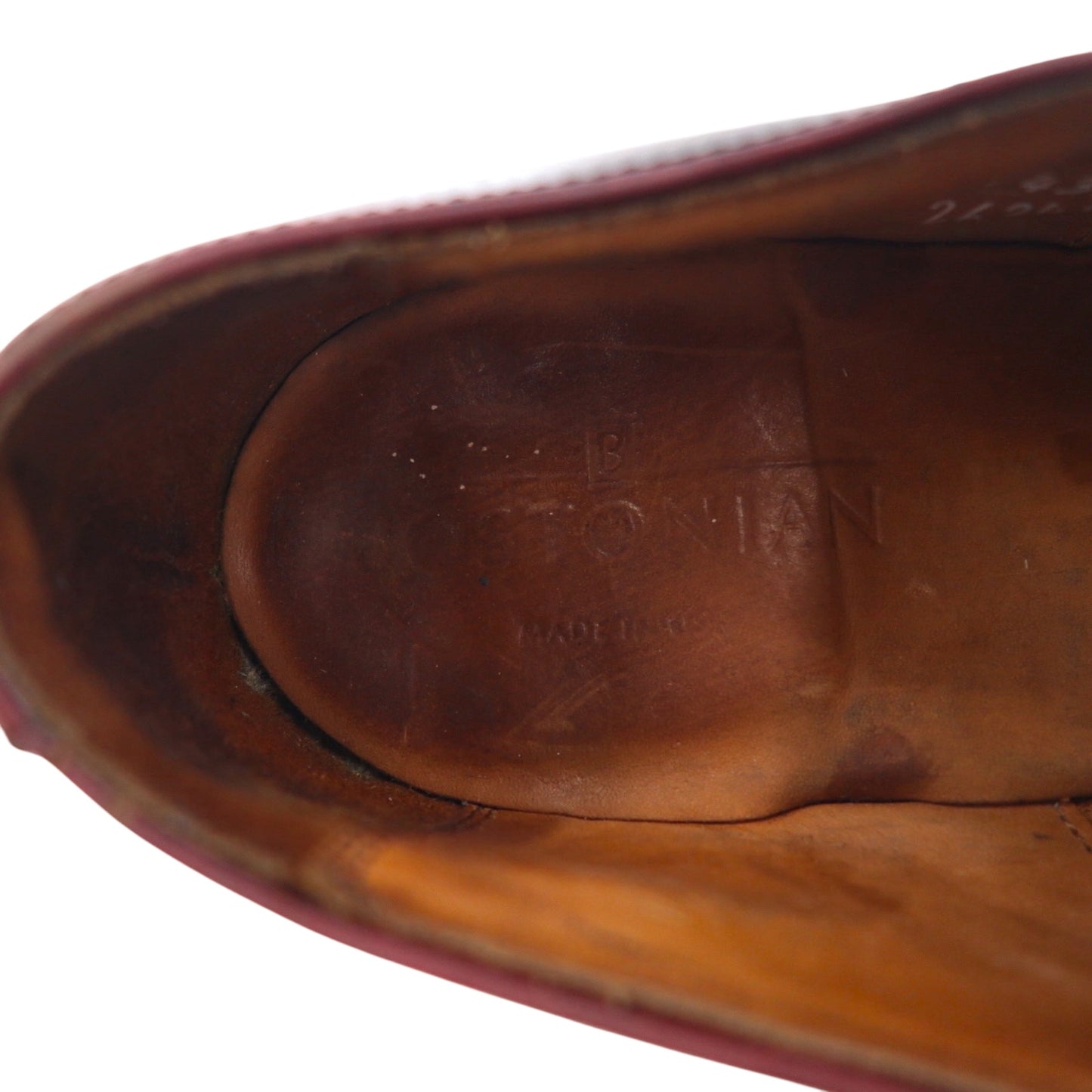 BOSTONIAN USA製 ストレートチップ ドレスシューズ 26cm ボルドー レザー 26248
