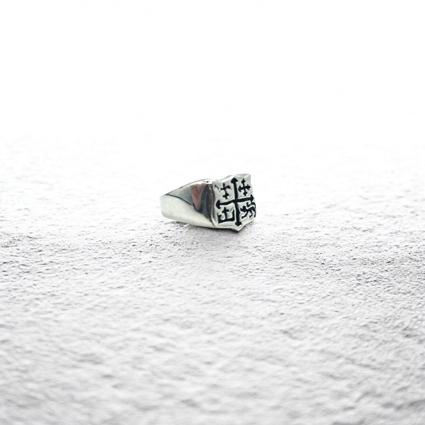 Vintage Silver Emblem Ring 騎士団 クロス シールド エンブレム リング 指輪 20号 シルバー 925 ゴシック