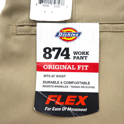 Dickies 874 FLEX Original Fit Work Chino Pants, Size XL, Beige, 11874DS, Unused