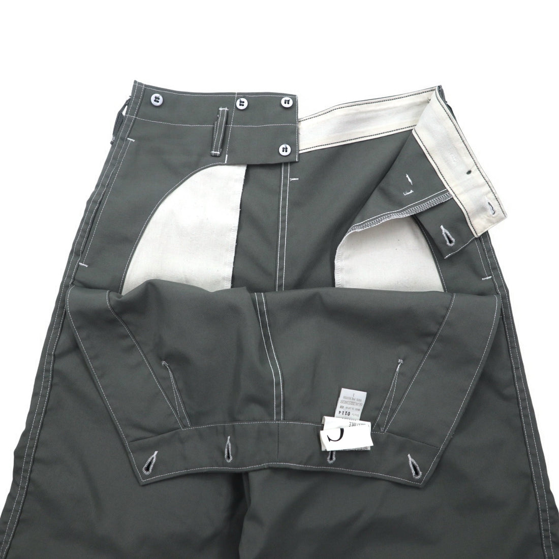 TUKI Military Baggs Wide Sailor Pants S Sage Green 0114 Made in Japan