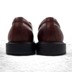 JOHNSTON &amp; MURPHY Italian made straight tip dress shoes, 26cm, brown leather, 20-2028 11625