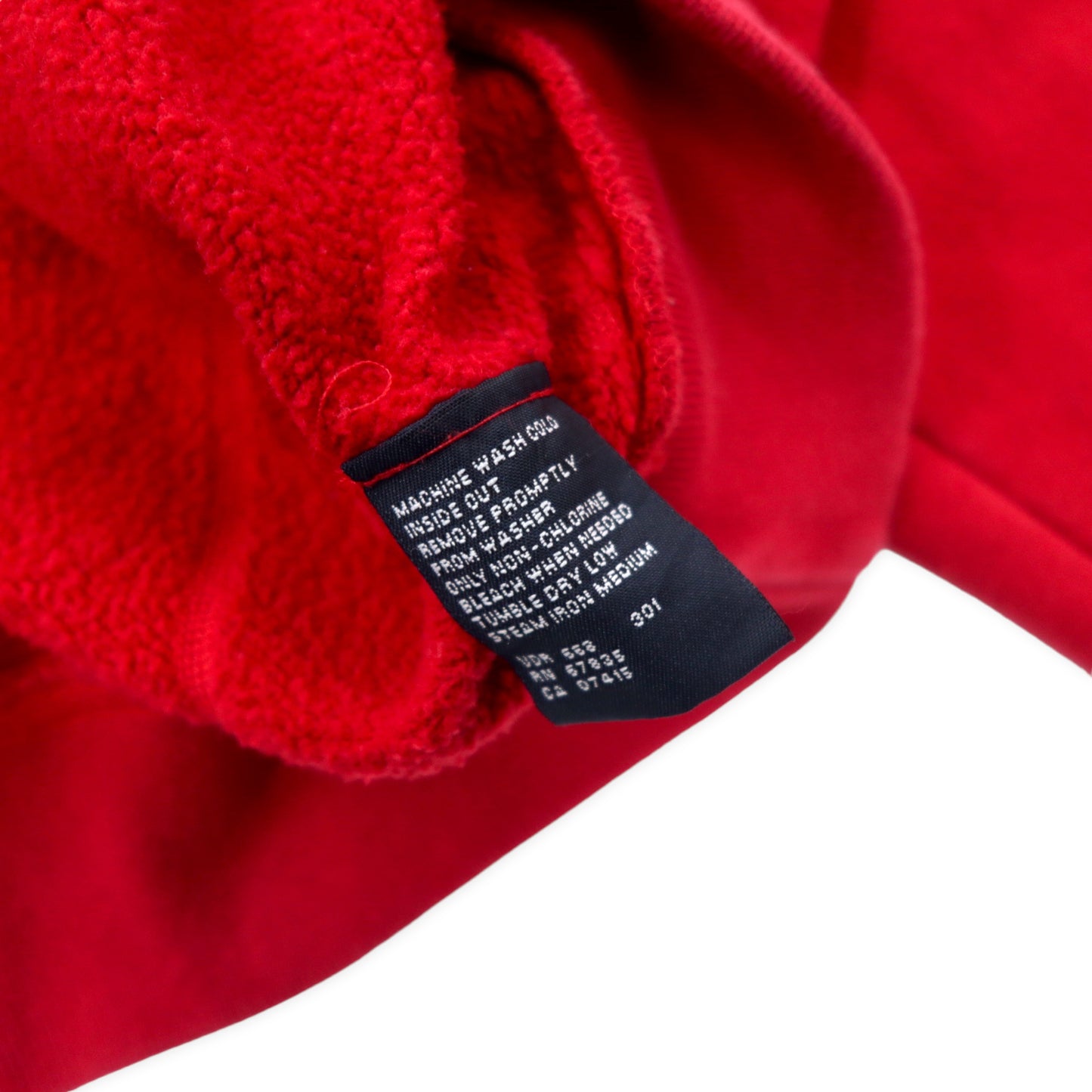 NAUTICA カナダ製 クルーネック スウェット XXL レッド コットン 裏起毛 前V ワンポイントロゴ刺繍 ビッグサイズ