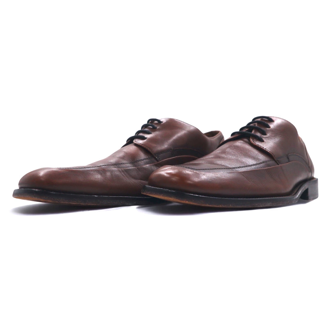 JOHNSTON &amp; MURPHY U-Tip Dress Shoes, 27cm, Brown Leather, 015-6702