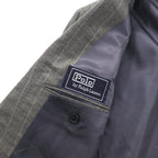 Polo by Ralph Lauren 90s 3-Piece Suit, Size L, Gray Striped Wool, Made in Japan