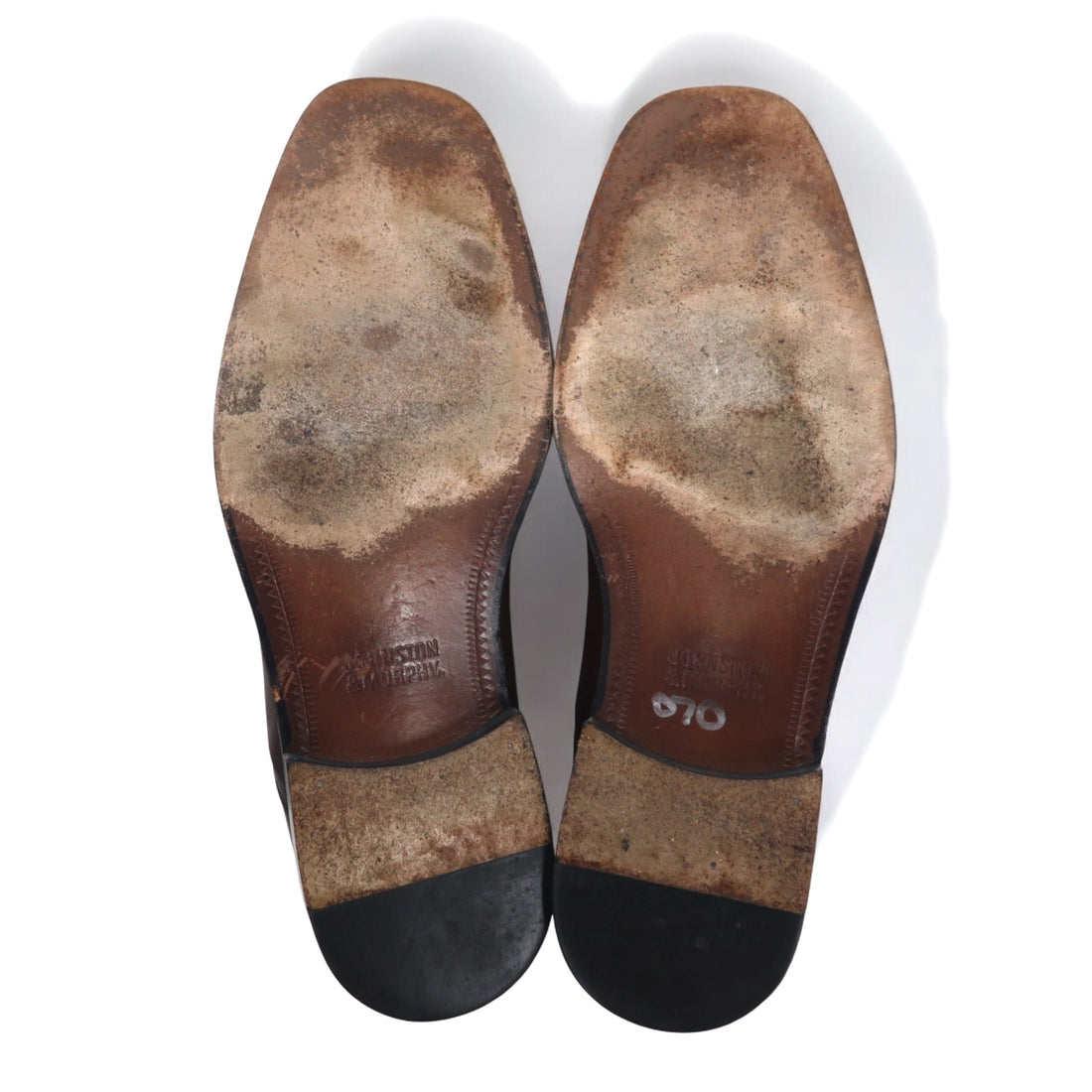 JOHNSTON &amp; MURPHY U-Tip Dress Shoes, 27cm, Brown Leather, 015-6702