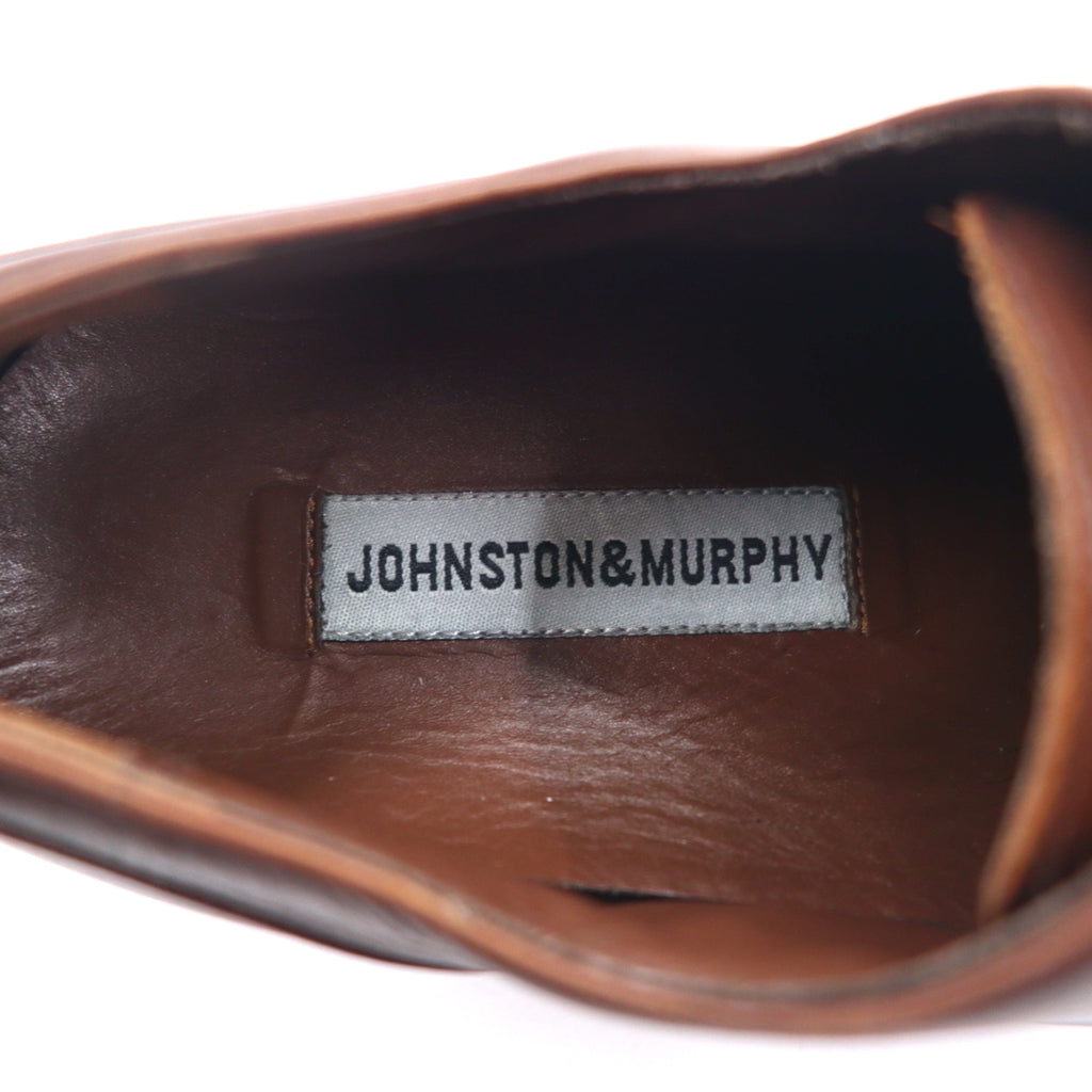 JOHNSTON &amp; MURPHY U-Tip Dress Shoes, 27cm, Brown Leather, 015-6702