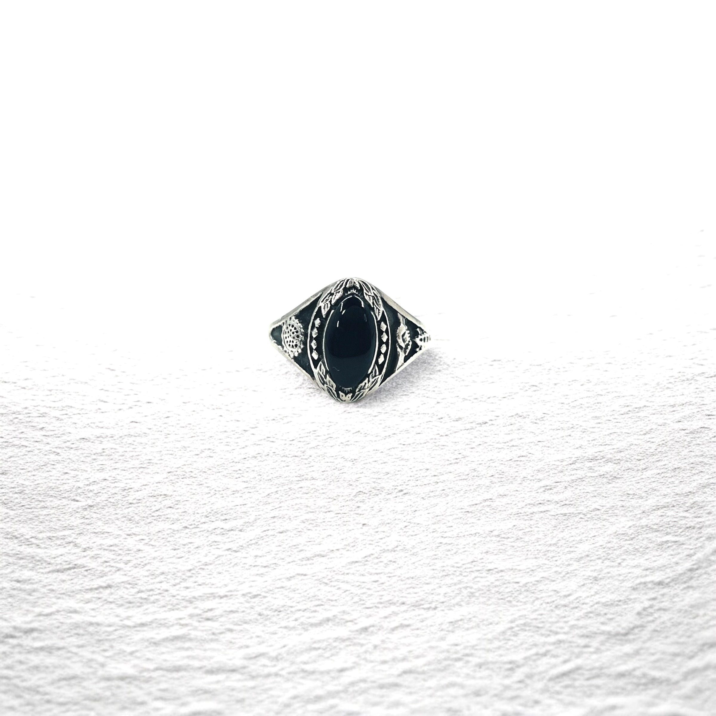 Vintage Silver Onyx Ring ブラックオニキス リング 指輪 14号 シルバー SILVER 925