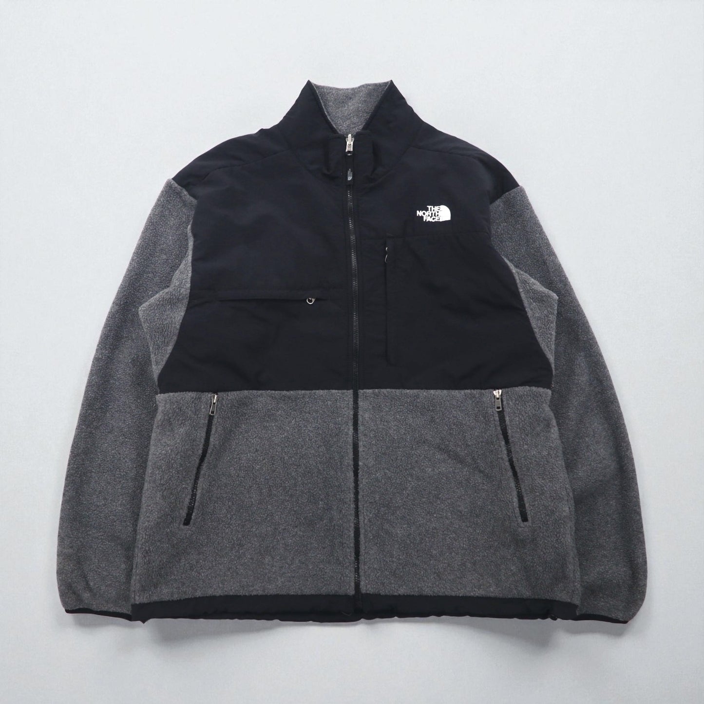 THE NORTH FACE デナリジャケット POLARTEC ポーラテック フリースジャケット XL グレー ナイロン切替 A193