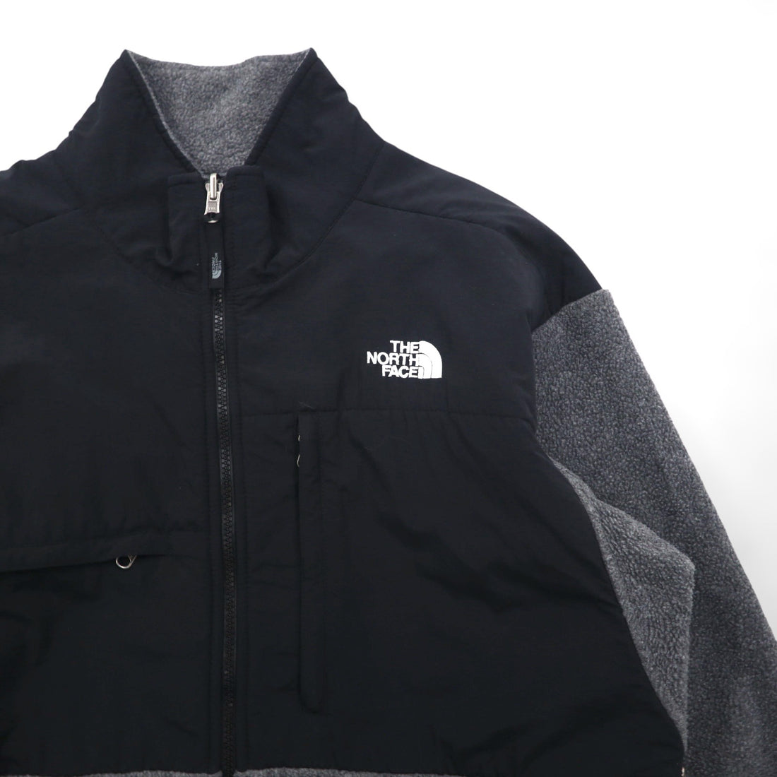 THE NORTH FACE Denali Jacket POLARTEC Fleece XL Gray Nylon Switching A193