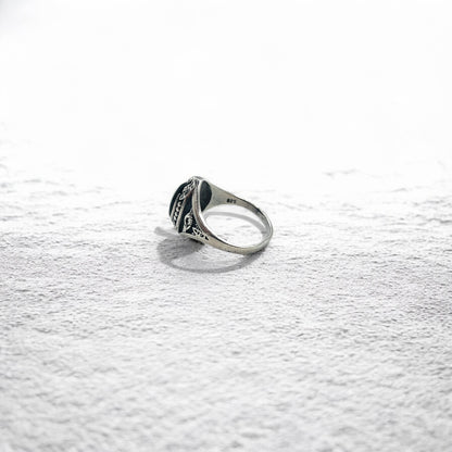 Vintage Silver Onyx Ring ブラックオニキス リング 指輪 14号 シルバー SILVER 925