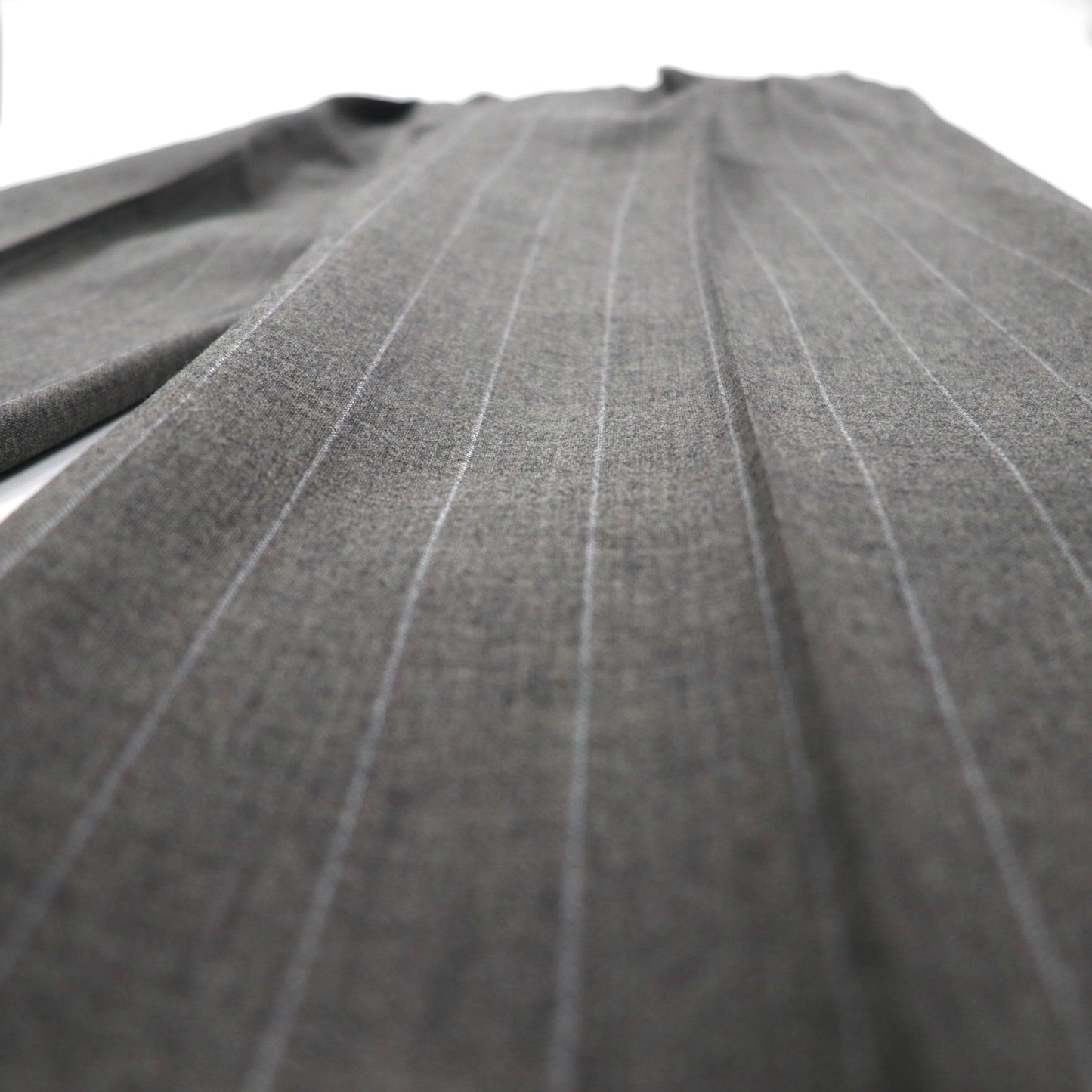 Polo by Ralph Lauren 90s 3-Piece Suit, Size L, Gray Striped Wool, Made in Japan