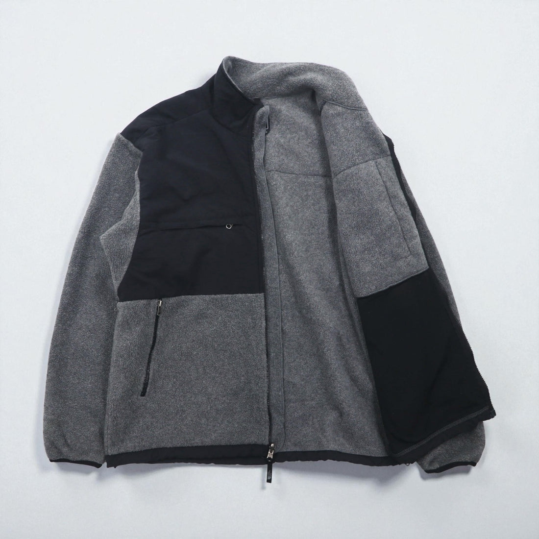THE NORTH FACE Denali Jacket POLARTEC Fleece XL Gray Nylon Switching A193