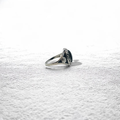 Vintage Silver Onyx Ring ブラックオニキス リング 指輪 14号 シルバー SILVER 925