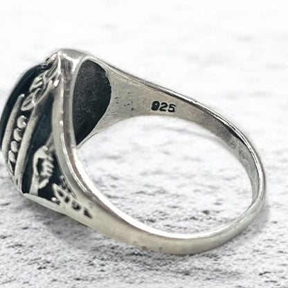 Vintage Silver Onyx Ring ブラックオニキス リング 指輪 14号 シルバー SILVER 925