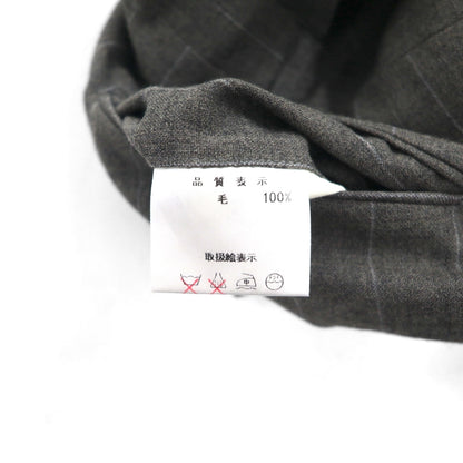 Polo by Ralph Lauren 90s 3-Piece Suit, Size L, Gray Striped Wool, Made in Japan