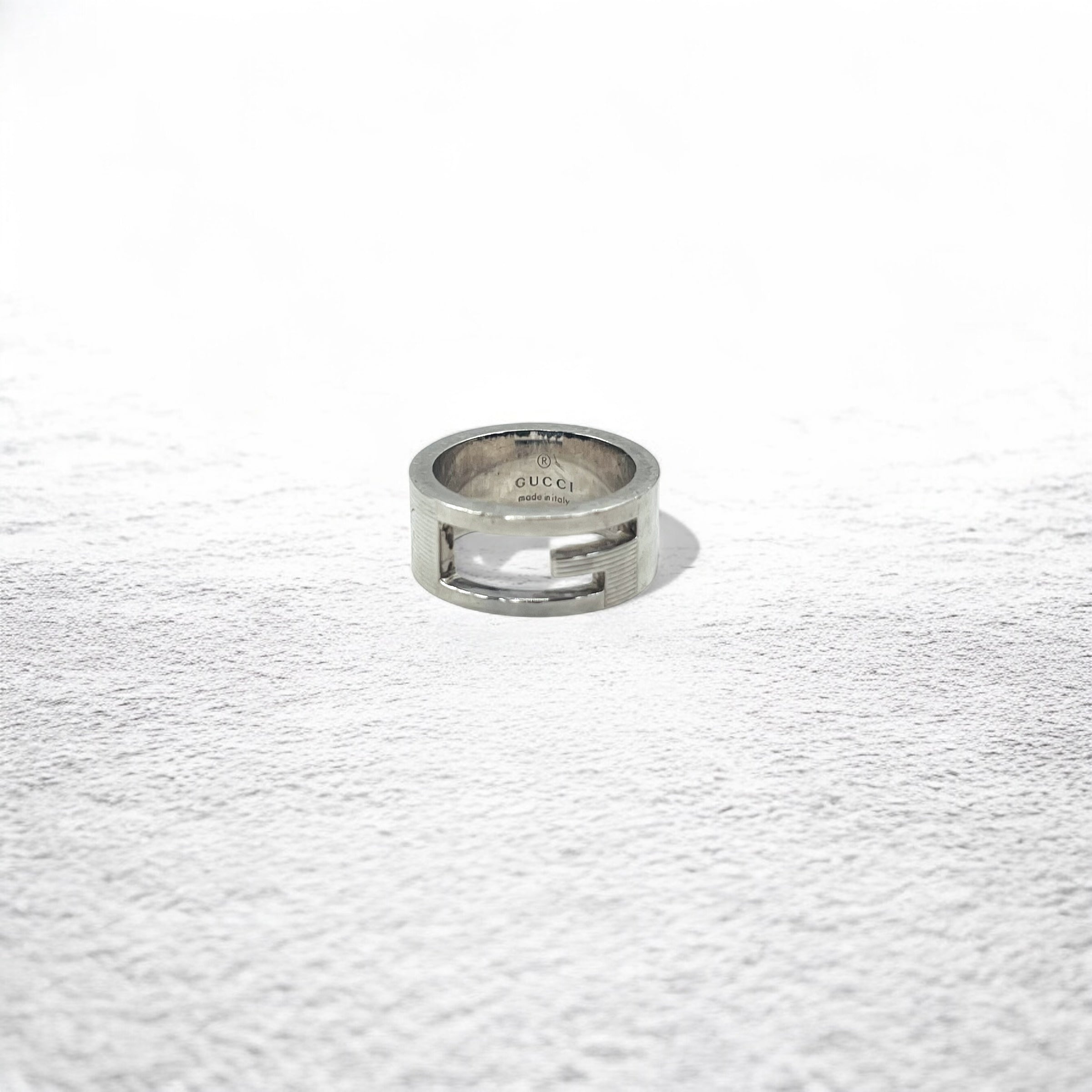 GUCCI イタリア製 Gマーク Gリング 指輪 ピンキーリング 6号 シルバー Ag925