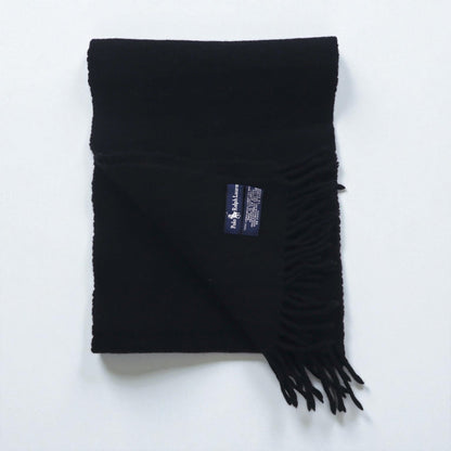 Polo Ralph Lauren 90年代 ラムウール フリンジ マフラー スモールポニー刺繡 スコットランド製