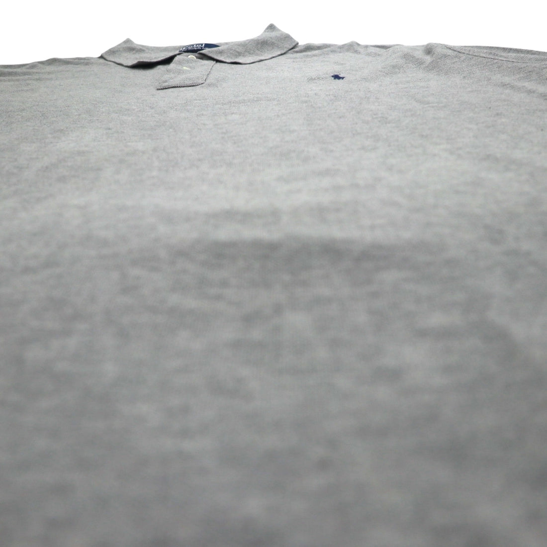 Polo by Ralph Lauren 90s Polo Shirt 3XL BIG Big Size Grey Cotton Pique Small Pony Embroidery Unused