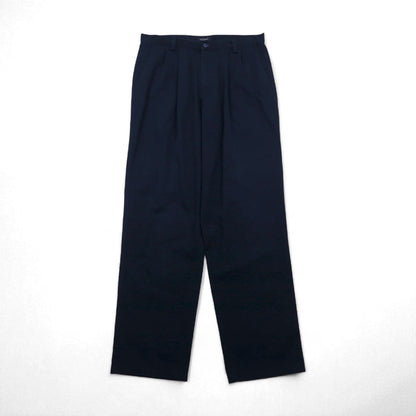 DOCKERS (Levi's) 2-Puck Wide Work Chino Pants, Size L, Navy Cotton