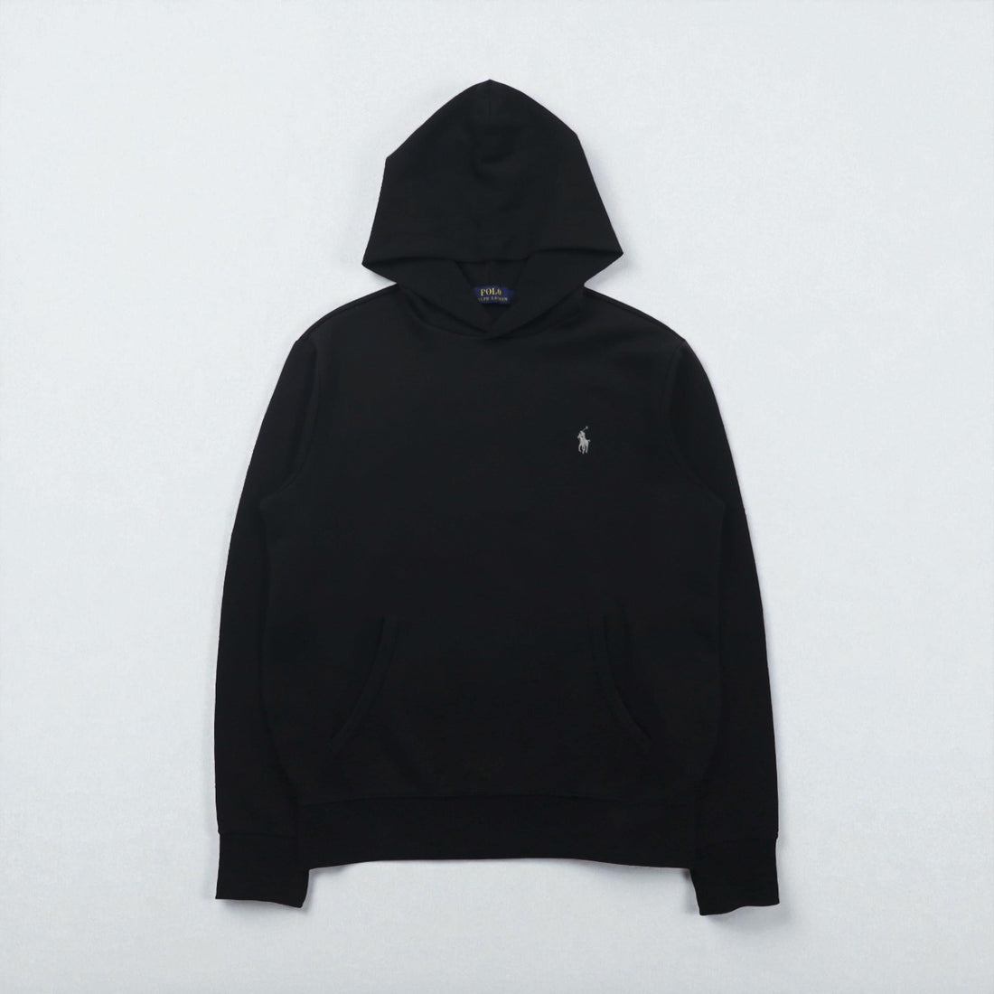 Polo Ralph Lauren Pullover Hoodie S Black Small Pony Logo Embroidery Kangaroo Pocket