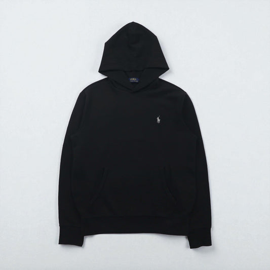 Polo Ralph Lauren プルオーバー パーカー S ブラック スモールポニー ロゴ 刺繡 カンガルーポケット