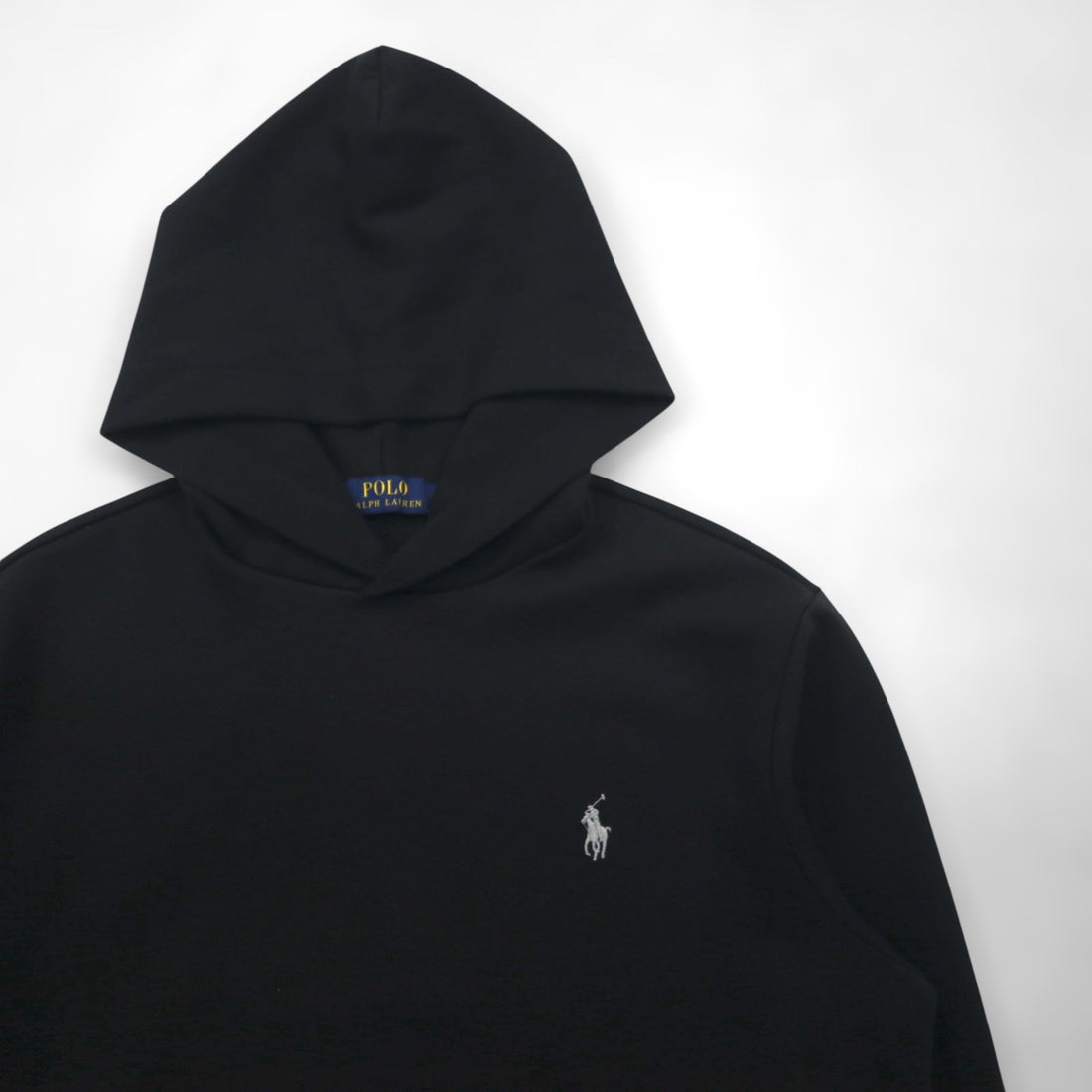 Polo Ralph Lauren Pullover Hoodie S Black Small Pony Logo Embroidery Kangaroo Pocket