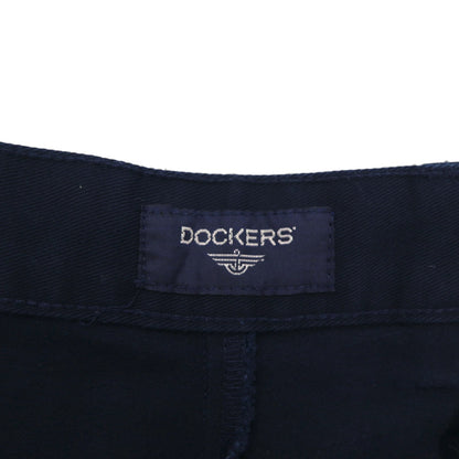 DOCKERS (Levi's) 2-Puck Wide Work Chino Pants, Size L, Navy Cotton