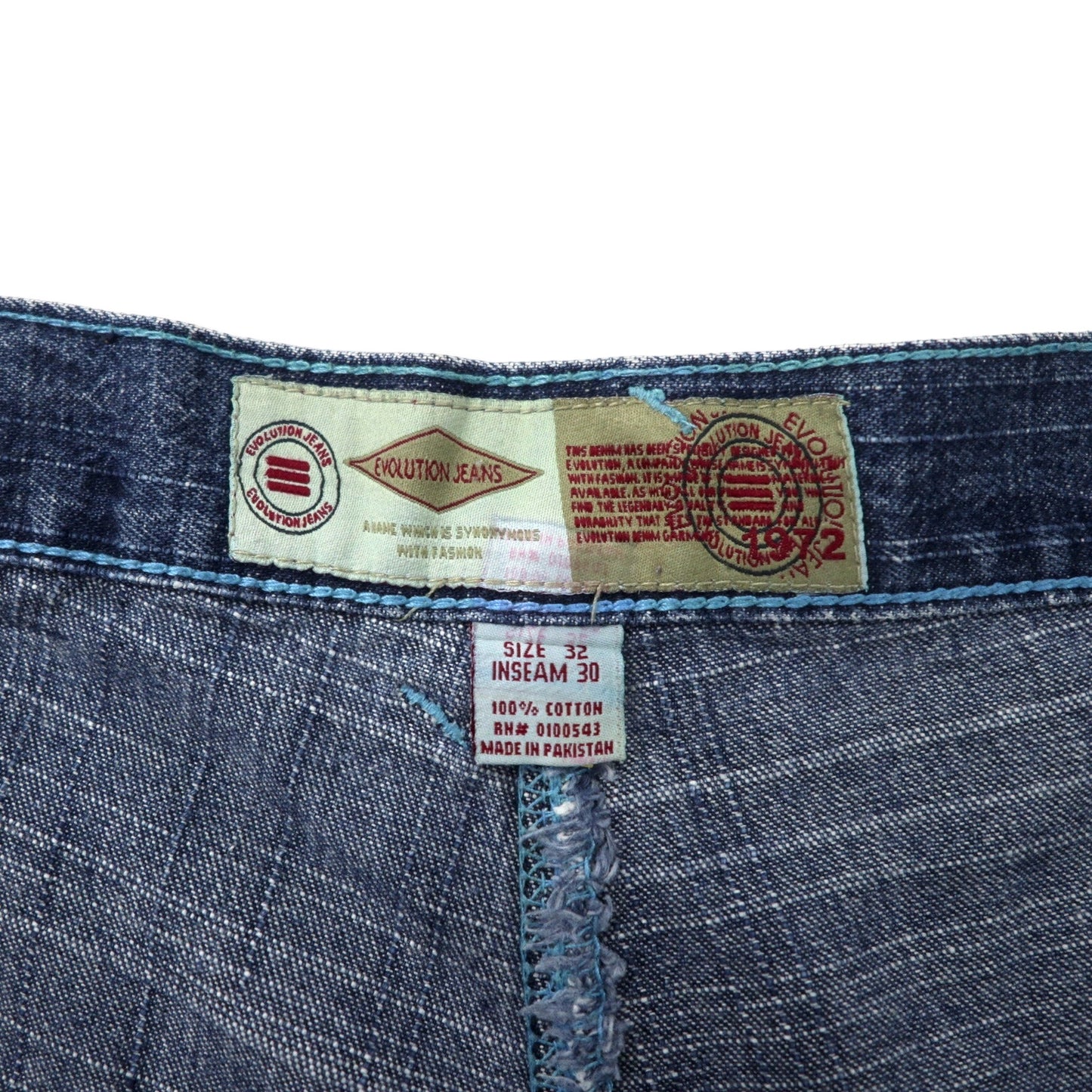 EVOLUTION JEANS 90年代 バギー デニムパンツ 32 ブルー コットン ワイド