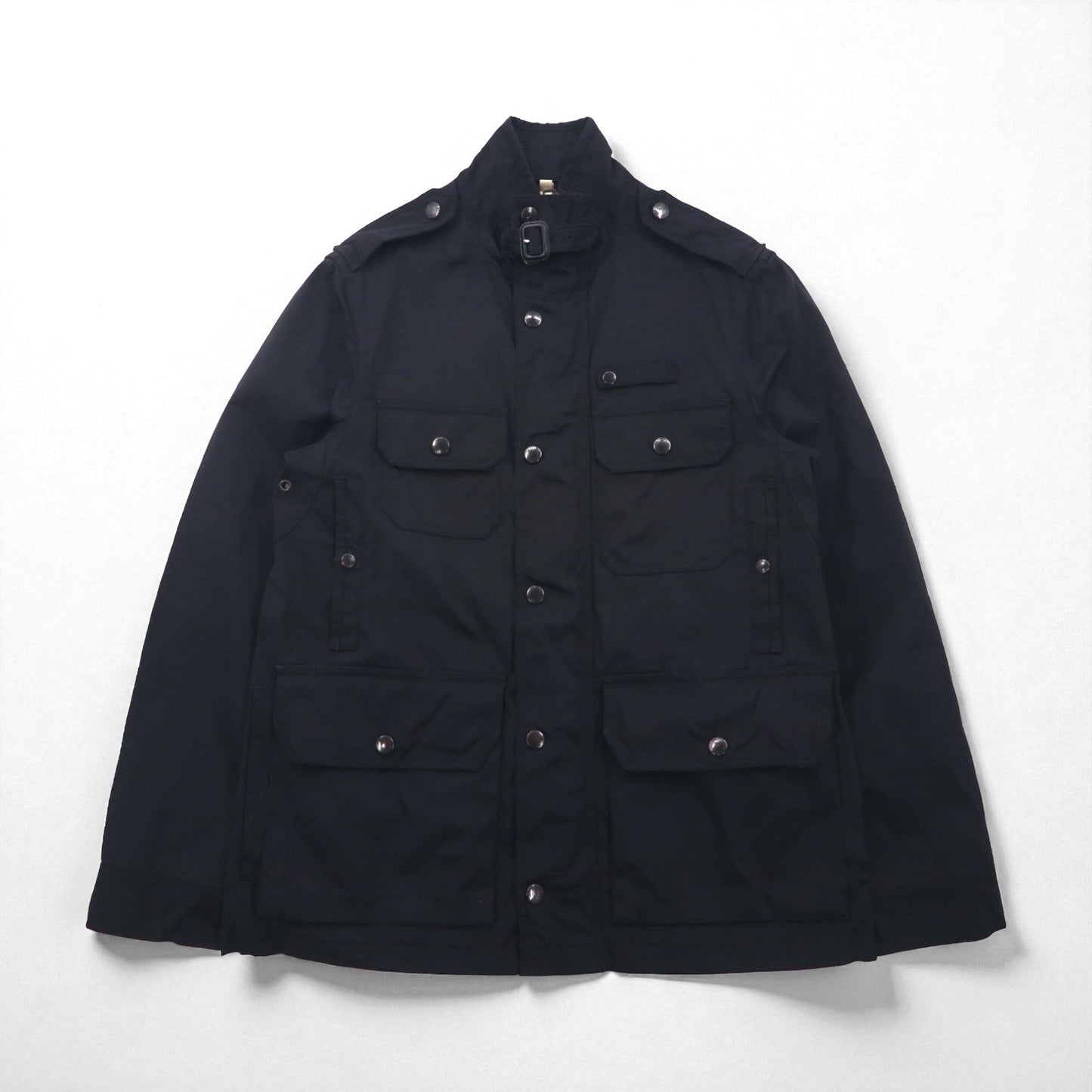BURBERRY ミリタリー M-65 フィールドジャケット M マルチ ユーティリティポケット 現行タグ 裏地ノバチェック チンストラップ THTHAGAR503NON