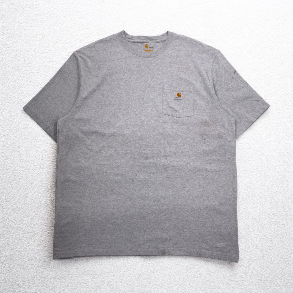 carhartt オリジナルフィット ポケット Tシャツ ポケTee 2XL TALL ORIGINAL FIT グレー コットン